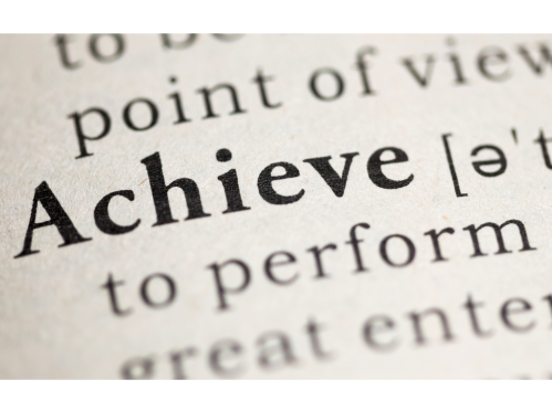 Image of the word achieve